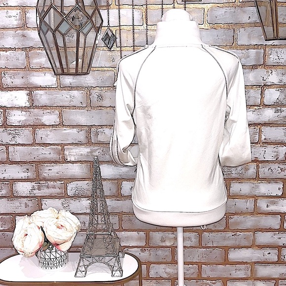 Express White Track Jacket with Silver Trim Detail, Women’s Size Medium. ✨Rare✨ - Picture 4 of 7